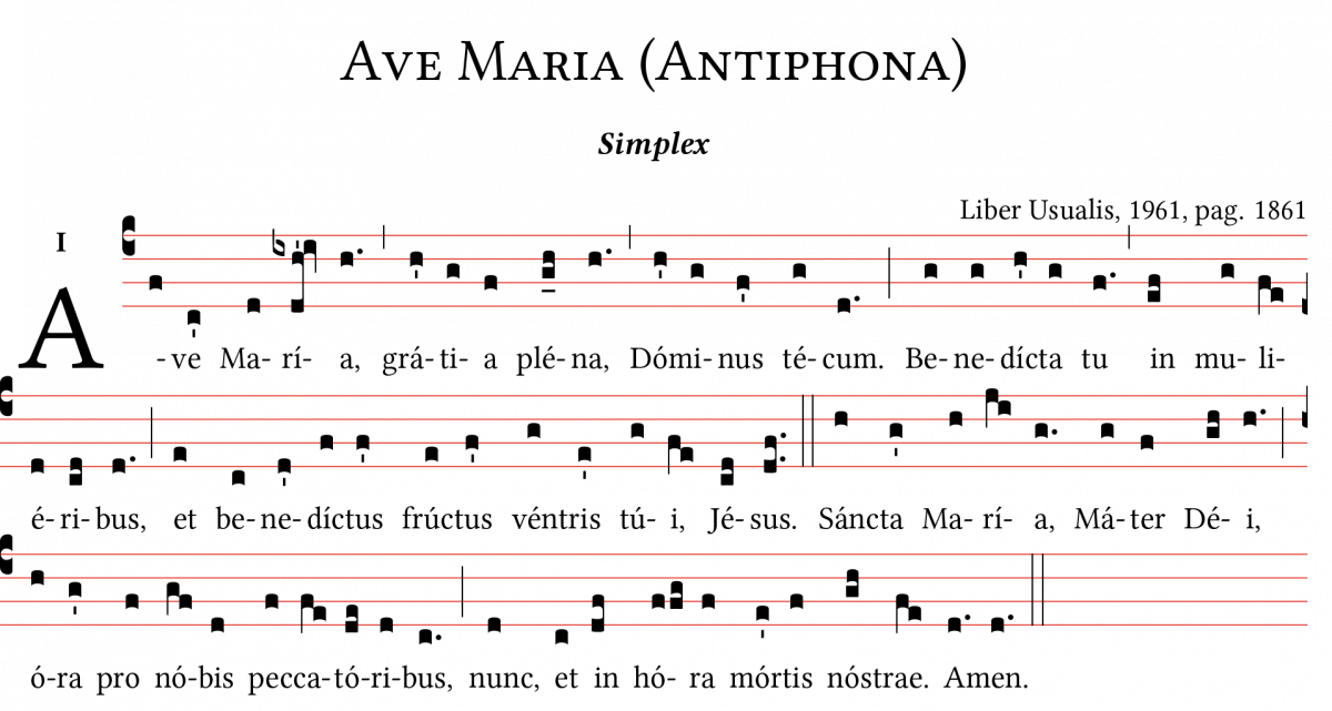 Ave Maria (Antiphona - Simplex) - Gregorianum.org