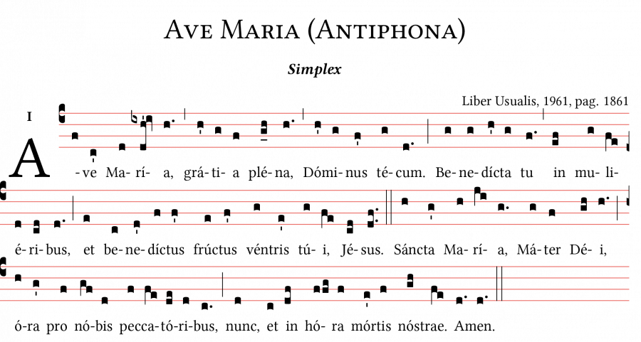 Ave Maria (Antiphona - Simplex) - Gregorianum.org